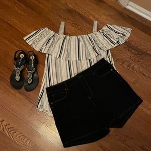 COPY - Like New: d.jeans dark stretch denim shorts. Sz:14